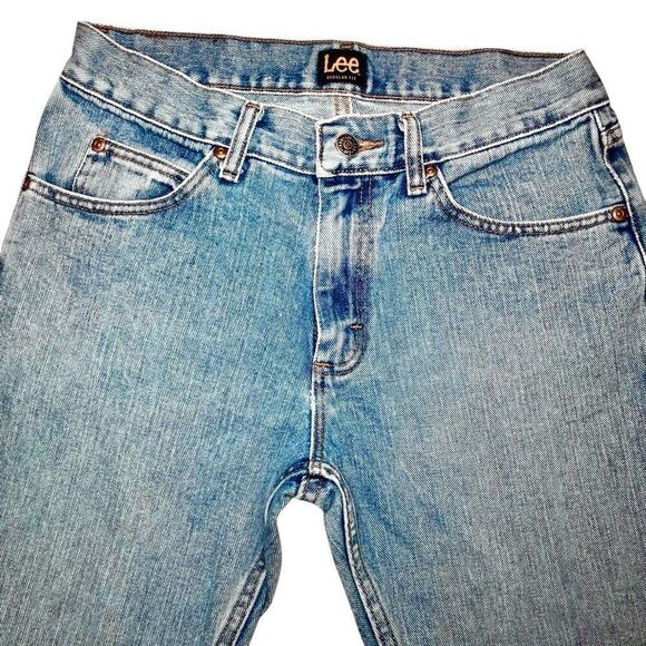 Lee Regular Fit Straight Leg Jeans in Light Blue Wash Men’s 30/32 - Picture 3 of 9